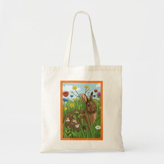 Elke Bunny Houdt van Bloemen Tote Bag (Voorkant)