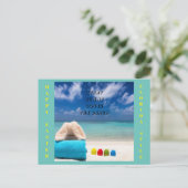 Elke Bunny houdt van de Beach Florida Pasen Briefkaart (Staand voorkant)