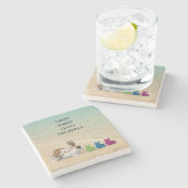 Elke Bunny houdt van de bloedstollingsramp Stenen Onderzetter (Zijkant)