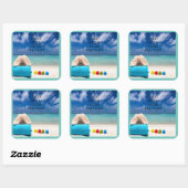 Elke Bunny houdt van de bloedstollingsramp Vierkante Sticker (Vel)