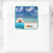 Elke Bunny houdt van de bloedstollingsramp Vierkante Sticker (Tas)