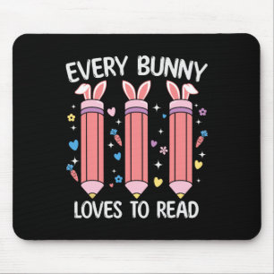 Elke Bunny Houdt Van Lezen Pasen Leraar Boeken Lie Muismat