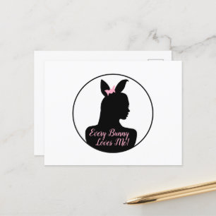 Elke Bunny Houdt Van Mij! Bunny Meisje Briefkaart
