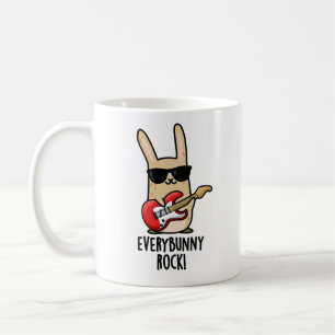 Elke Bunny Rock Funny Animal Rabbit Pun Koffiemok