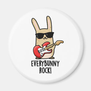 Elke Bunny Rock Funny Animal Rabbit Pun Magneet