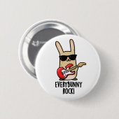 Elke Bunny Rock Funny Animal Rabbit Pun Ronde Button 5,7 Cm (Voorkant /achterkant)