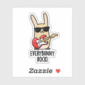 Elke Bunny Rock Funny Animal Rabbit Pun Sticker (Vel)