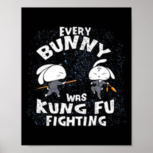 Elke Bunny vocht Kung Fu Karate Ninja Oost Poster