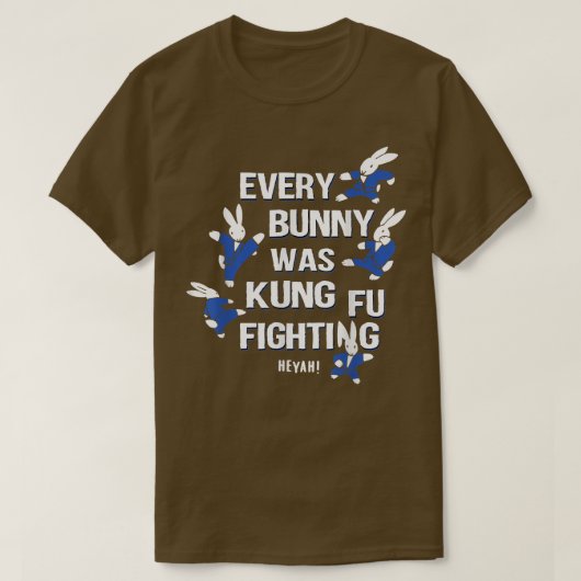 ELKE BUNNY WAS KUNG FU FIGHTING T-SHIRT (Design voorkant)