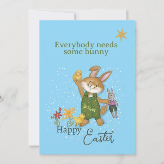 Elke Bunny welkom Pasen Foto Feestdagenkaart (Achterkant)