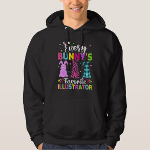 Elke Bunny's favoriete Illustrator Pasen Hoodie