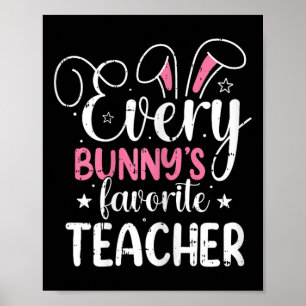 Elke Bunnys favoriete leraar Pasen Grappige Lente Poster