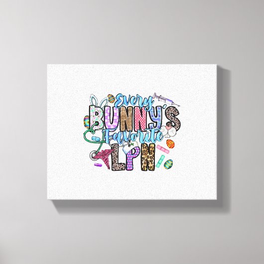 Elke Bunnys Favoriete LPN Canvas Afdruk (Voorkant)