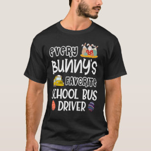 Elke Bunny's favoriete schoolbuschauffeur Pasen T-shirt