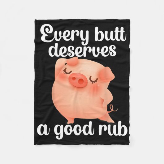 Elke Butt verdient een goed wrijf Fleece Deken (Voorkant)