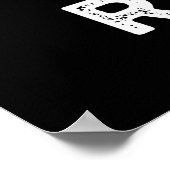 Elke Buzzy Rock Funny Music Bee Pun Dark BG Poster (Hoek)