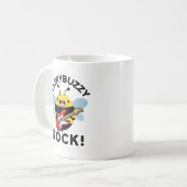 Elke Buzzy Rock Funny Music Bee Pun Koffiemok (Voorkant links)