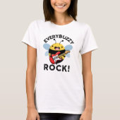 Elke Buzzy Rock Funny Music Bee Pun T-shirt (Voorkant)