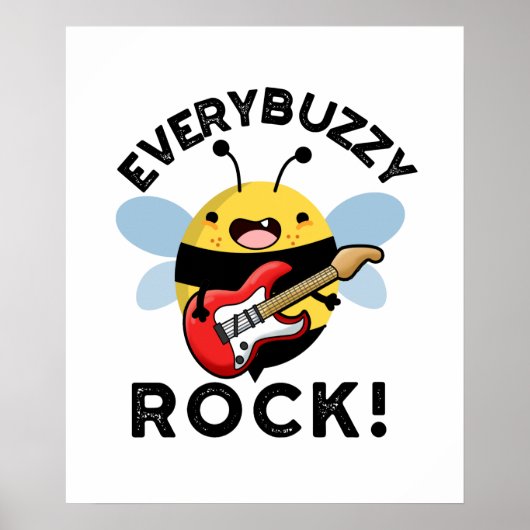 Elke Buzzy Rock Grappige Muziek Bij Puntigheid Poster (Voorkant)