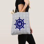 Elke Canvas tas van het monogram Nautical Anchor (Dichtbij)
