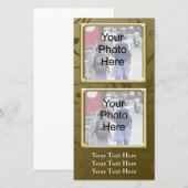 Elke Classic Gold Swirl-fotokaart, familie (Voorkant / Achterkant)