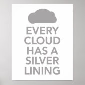 Elke cloud heeft een zilveren lijn poster (Voorkant)