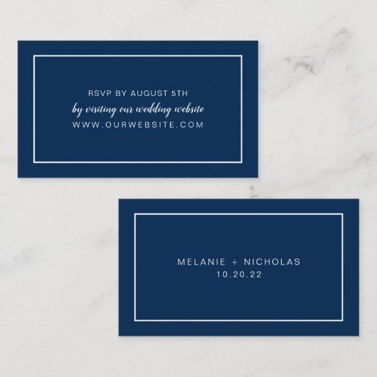 ELKE COLOR bruiloft RSVP-online kaart (Voorkant / Achterkant)