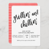 ELKE COLOR - Grillin en Chillin BBQ Uitnodiging (Voorkant / Achterkant)