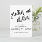 ELKE COLOR - Grillin en Chillin BBQ Uitnodiging (Staand voorkant)