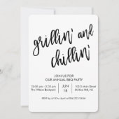 ELKE COLOR - Grillin en Chillin BBQ Uitnodiging (Voorkant)