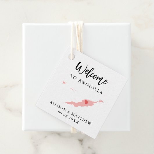 Elke Colour Anguilla Weddenschap Welkomsttas Bedankjes Labels (In situ)