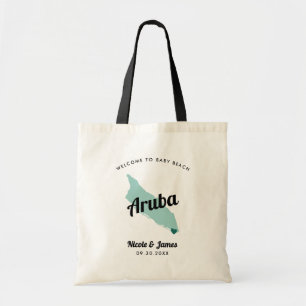Elke Colour Aruba Map Wedding Welcome Bag, Tote Bag