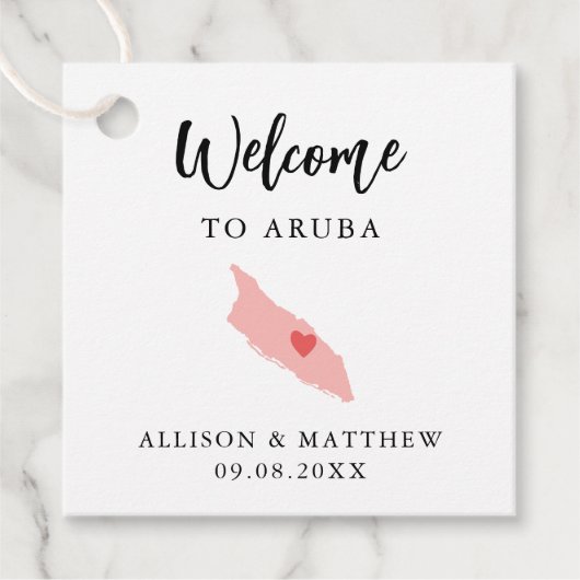 Elke Colour Aruba WeduwWelkomsttas Bedankjes Labels (Voorkant)