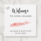 Elke Colour Long Island Weddenschap Welkomsttas Bedankjes Labels (Voorkant)