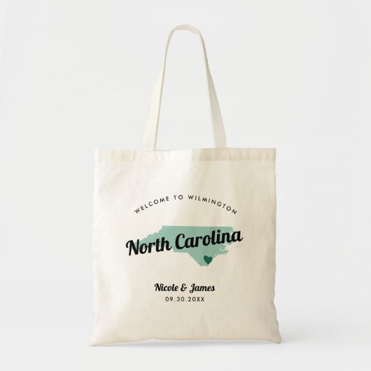 Elke Colour North Carolina Wedding Welcome Bag, Tote Bag (Voorkant)