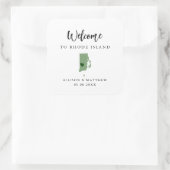 Elke Colour Rhode Island Weddenschap Welkomsttas Vierkante Sticker (Tas)
