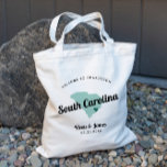 Elke Colour South Carolina Wedding Welcome Bag, Tote Bag<br><div class="desc">Het weekend van de bruiloft heet cadeautas voor gasten uit de stad voor je bruiloft, met afbeelding van South Carolina. U kunt de kleuren voor om het even welk deel van dit ontwerp uitgeven, evenals het hart naar de plaats van uw bruiloft verplaatsen. Om kleuren te veranderen, personaliseert de klik...</div>