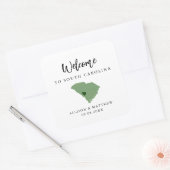 Elke Colour South Carolina Wedding Welcome Bag Vierkante Sticker (Envelop)
