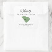 Elke Colour South Carolina Wedding Welcome Bag Vierkante Sticker (Tas)