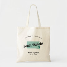 Elke Colour South Dakota Map Wedding Welcome Bag,