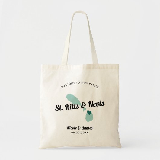 Elke Colour St. Kitts en Nevis Wedding Welcome Bag Tote Bag (Voorkant)