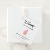 Elke Colour St. Lucia Wedding Welcome Bag Bedankjes Labels (In situ)
