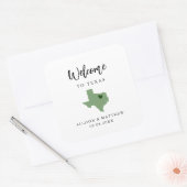 Elke Colour Texas Weduwwelkomsttas Vierkante Sticker (Envelop)