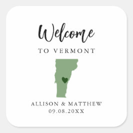 Elke Colour Vermont WeduwWelkomsttas Vierkante Sticker