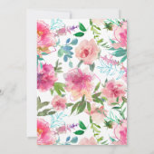 Elke dag 90e verjaardag van tropische Floral Pink  Kaart (Achterkant)