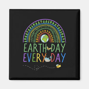 Elke dag Aarde Dag Regenboog met Bomen Eart Magneet