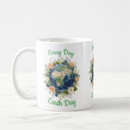 Elke Dag Aardedag Bloemenkrans Aarde Koffiemok