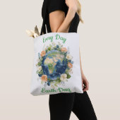 Elke Dag Aardedag Bloemenkrans Aarde Tote Bag (Dichtbij)