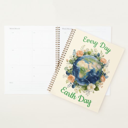 Elke Dag Aardedag Bloemenkranse Aarde Planner (Display)