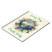 Elke Dag Aardedag Bloemenslinger Aarde Notitieboek (Linkerzijde)